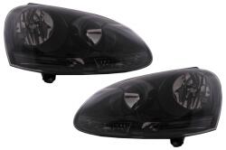 KITT Lightning Faruri negre VW Golf 5 si Jetta cu reglaj electric, set stanga-dreapta (HLVWG5BB)