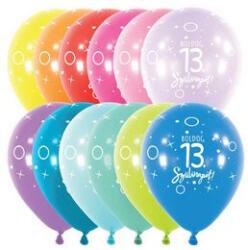  Szám, Számos lufi 11" 28cm 6db 13-as lufi Boldog 13. szülinapot! (LUFI322703)