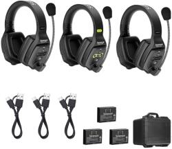 Saramonic Solutie intercom stereo comp Saramonic WiTalk WT3D3xbat, 3 pers, Full-Duplex 1.9GHz, dual-ear (WITALK WT3D)