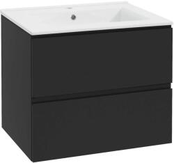 kielle Oudee - Dulap cu lavoar, 60x55x46 cm, 2 sertare, negru mat 50002S64 (50002S64)