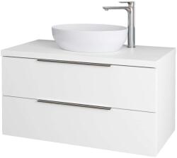 kielle Idolio - Dulap bază cu blat inclus, pentru lavoar 100x54x50 cm, cu decupaj, alb lucios 50024100 (50024100)