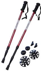 KUBI sport túrabotok, 1 pár tartozékokkal, piros (05-LTH130PK-CRV)
