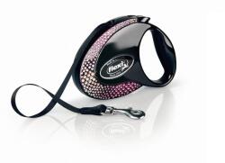 flexi Glam Composition M Lesa pentru caini cu banda 5m negru