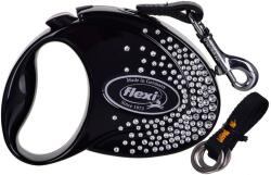 flexi Glam Splash Crystal S Lesa banda 3m negru decorat cu cristale Swarovski