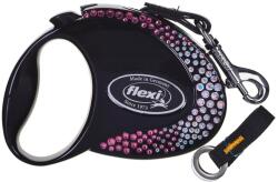 flexi Glam S Petite Composition Lesa neagra cu banda 3 m decorat cu Swarovski