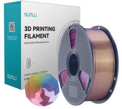 Sunlu Filament 3D Sunlu PLA+ Silk in Patru Culori Albastru-Violet-Rosu-Auriu (PLA+ Silk FC BPRG)