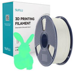 Sunlu Filament 3D Sunlu PLA Glow In The Dark 1.24g/cmp Alb-Verde (PLA Glow W-G)