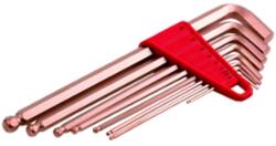 ENDRES-TOOLS szikramentes imbuszkulcs készlet gömbvégű, hosszú 1.5-10mm 10 részes 0250069C (0250069C)