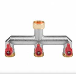 Bradas 3 utas csapelosztó 3/4", sárgaréz (150776 - BR-3134) (33820)