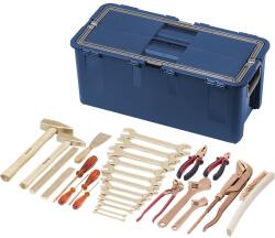 ENDRES-TOOLS szikramentes lakatos szerszámkészlet 28 részes, műanyag dobozban 7250005S (7250005S)