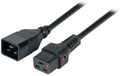 IEC Lock Cablul de alimentare IEC C20/IEC C19 drept M/F 3m negru cu blocare IEC LOCK (IEC-PC1286)