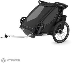 Thule Chariot Sport 2 double gyermek utánfutó, fekete, kiállítási darab