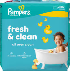 Pampers Fresh Clean törlőkendő 3x80 db - 240 db
