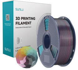 Sunlu Filament 3D Sunlu PLA+ Silk in Patru Culori Rosu-Galben-Verde-Negru (PLA+ Silk FC R Y G B)