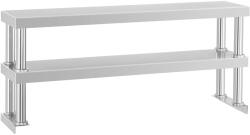 Royal Catering Polc felépítmény - munkaasztal kiegészitő - 120 cm - 2 polc (RCER 120)