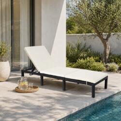 Furnigo Marbella kerti napozóágy fekete - bézs párna (6409101)