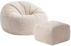 Mark Adler Babzsák, kényelmes kordbársony puff, fotel, bézs (MA-COMFY-3-0-BEIGE)