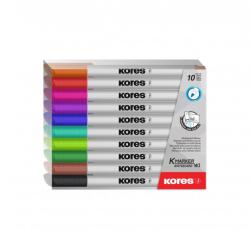 Kores Set 10 markere tabla whiteboard non toxice (KO22841)