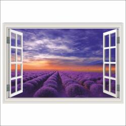 MÉDIA Öntapadós tapéta Window Sunset, levendula, nyári, 250 x 170 cm (FOTOTAP15480)