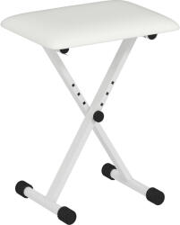 HOMCOM Taburet pian pliabil, banc reglabil pe înălțime, șezut tapițat PU, 39 x 29 x 37-47 cm, alb | Aosom Romania (833-514V00WT)