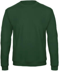 B&C Collection Férfi Felső hosszú ujjú B&C Crewneck Sweatshirt Unisex - WUI23 - L, Sötétzöld
