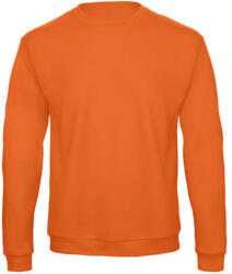 B&C Collection Férfi Felső hosszú ujjú B&C Crewneck Sweatshirt Unisex - WUI23 - M, Sütőtök sárga