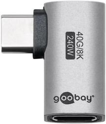 Goobay USB 4.0 Type C Toldó Ezüst 3cm 74441 (74441)