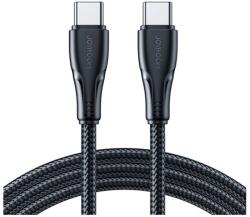 JOYROOM SURPASS adatkábel Type-C - Type-C 60W gyorstöltő törésgátló 25cm Fekete S-A11 C-C 0.25M BLACK S-A11 C-C 60W 0.25M BLACK (S-A11 C-C 60W 0.25M BLACK)