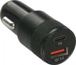 IWH Gyors dupla USB-C autós töltőcsatlakozó 3A Terhelhetőség max. =3 A 12 V, 24 V (019054) (019054)