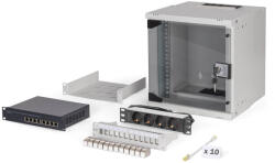 ASSMANN DN-49100-SET állvány 6U Falra szerelhető állvány Szürke (DN-49100-SET)