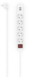Hama power strip, 5-way, USB-A 17W (223183)
