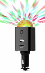 Technaxx Disco mobil-automatikus töltő TX-159 Terhelhetőség max. =2.1 A 12/24 V, 5 V USB-ről (4908) (4908) - aqua