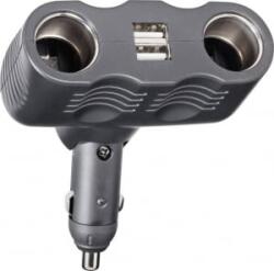 Basetech 2 részes Szivargyújtó elosztó Szivargyújtó csatlakozók száma 2 x Csatlakozók: USB 2 x Terhelhetőség max. 10 A (A13-123) (A13-123) - aqua