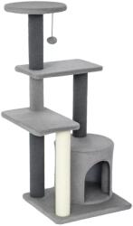  Macska kaparófa 103 cm macskabarlanggal, platformokkal, szizál kaparófákkal, szürke
