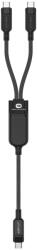ACEFAST Cablu Acefast C5, USB-C la 2xUSB-C, 100W, 5A, 480Mbps, 1.2m, Negru (6974316280149)