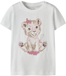 NAME IT tricou pentru fete cu mâneci scurte cu model alb (14E481)