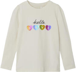 NAME IT fată tricou cu mânecă lungă crem (13BDCD)