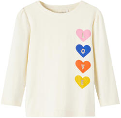 NAME IT fată tricou cu mânecă lungă crem (13BD8A)