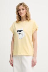 Karl Lagerfeld tricou pentru femei, din bumbac IKON AQUARELLE 99KK-TSD12E_11X (A2W17115)