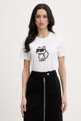 Karl Lagerfeld tricou pentru femei din bumbac IKON SKETCH 99KK-TSD11L_00A (A1W17128)