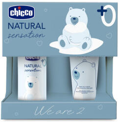 Chicco Natural Sensation We Are Two Ajándék Kozmetikai Szett Újszülött Kortól - Teljes Körű Babaápoláshoz Praktikus Ajándékcsomag