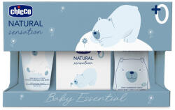 Chicco Natural Sensation Baby Essential Ajándék Kozmetikai Szett Újszülött Kortól - Gyengéd Babaápoláshoz Érzékeny Bőrre Ajánlott