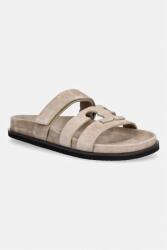 Tory Burch papucs lapos sarkú női velúr Ines Sport Slide - bézs Női 38