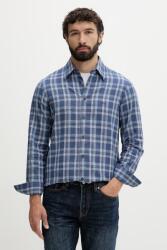Giorgio Armani férfi ing pamuttal - kék S - answear - 27 990 Ft