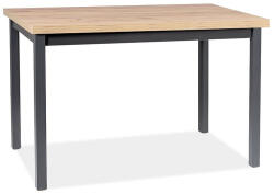 SIGNAL MEBLE Adam 120 Artisan Tölgy Étkezőasztal Laminált Fekete Vázzal (SIG-ADAMDAC120)