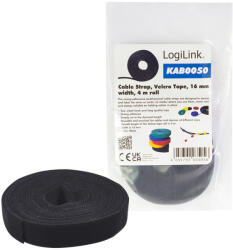 LogiLink KAB0050 16mm 4m vágható fekete tépőzáras kábelkötegelő (KAB0050)