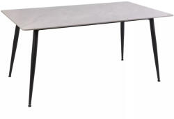 SIGNAL MEBLE Rion 160 Kerámia Étkezőasztal Szürke Fényes/Fekete Matt (SIG-RIONSZC160)