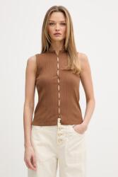 Sisley top női pamut - barna M