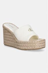 Calvin Klein női papucs éksarokkal WEDGE ESPAD 70 CANVAS MG - bézs Női 36