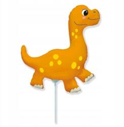Flexmetal Dinoszaur fólia lufi, diplodocus, narancssárga, 35x30 cm (darabos)